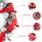 Glitzhome® 24" Flocked Berry, Pinecone & Ribbon Wreath